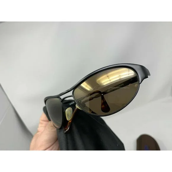 Rare Maui Jim Sunglasses MJ 157-2M Made In Italy MJ 157 Polarized Matte Black